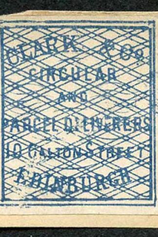 Circular Delivery SGCD3 Clark and Co. 1/4d blue on piece