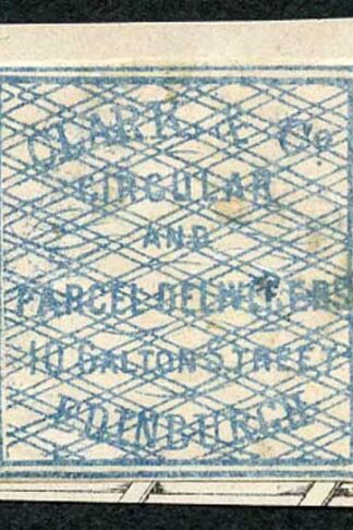 Circular Delivery SGCD3 Clark and Co. 1/4d blue on piece