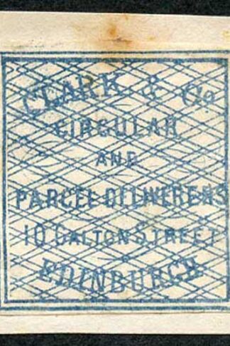Circular Delivery SGCD3 Clark and Co. 1/4d blue on piece
