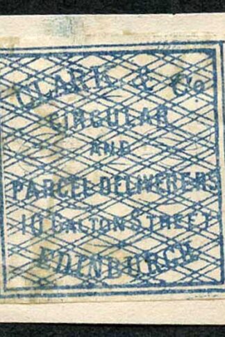 Circular Delivery SGCD3 Clark and Co. 1/4d blue on piece