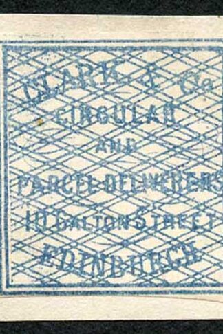 Circular Delivery SGCD3 Clark and Co. 1/4d blue on piece