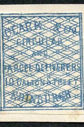 Circular Delivery SGCD3 Clark and Co. 1/4d blue on piece