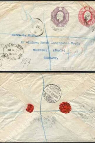 ESC6295 KEVII 1d and 6d stamped to Order Envelope Used