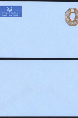 ES75 KGVI 1/- Brown Stamped to Order Air Mail Envelope Mint