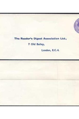 ES71 KGVI 3d Purple Readers Digest Stamp to Order Envelope Mint