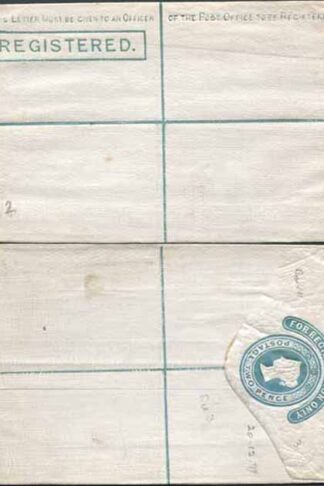 RP2 QV 2d Registered (Sans serif) Plain Edge 20.12.77 Size F with Imprint