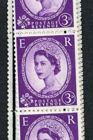 SG592 3d Crowns Wmk 2 Graphite Lines Unmounted Mint Coil Strip 50