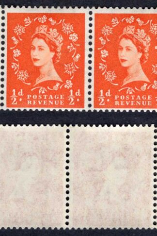 SB6 1/2d Wmk Edward Booklet Pane of 2 Cylinder 3 No Dot U/M
