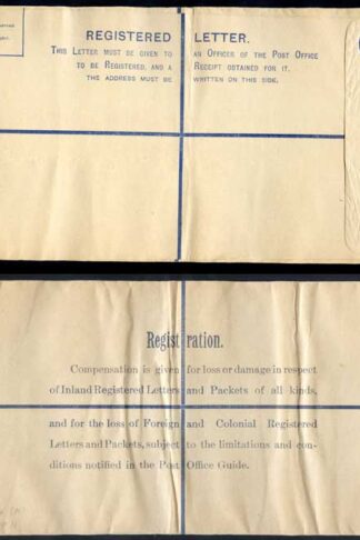 RP29 KGV 3 1/2d Blue Registered Envelope size K Mint