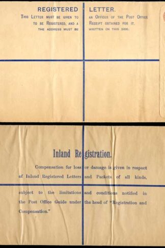 RP24 KEVII 3d Registered Envelope size K Mint