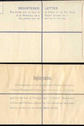 RP29 KGV 3 1/2d Blue Registered Envelope size K Mint
