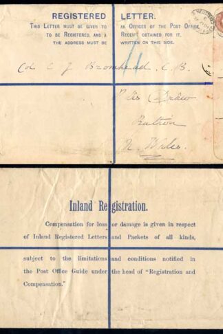 RP24 KEVII 3d Registered Envelope size K Used Uprated