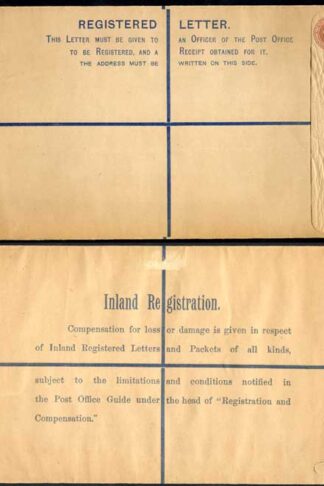 RP24 KEVII 3d Registered Envelope size K Mint
