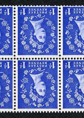 SB39a 1d Wmk Crowns Inverted Graphite Line Booklet Pane of 6 U/M