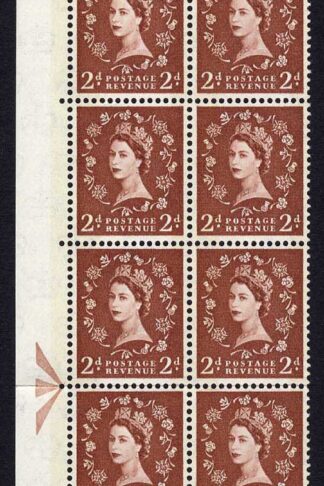 S46d 2d Light Red Brown Crowns Wmk Blue Phosphor U/M Block 28