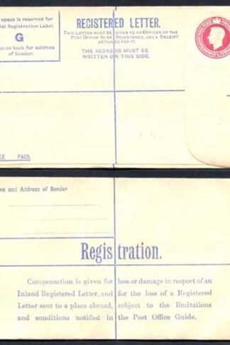 RP47 KGVI 4 1/2d Registered Envelope Size G Mint