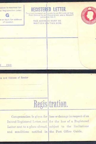 RP47 KGVI 4 1/2d Registered Envelope Size G Mint