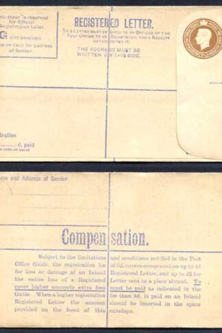 RP59 KGVI 5 1/2d Registered Envelope Size G McCorquodale and Co Ltd Under Flap