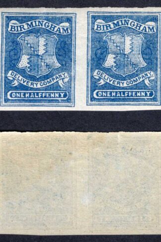 CD50a 1/2d Blue Birmingham Delivery Co Strip 6 U/M