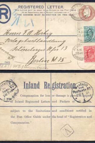RP24 KEVII 3d Registered Envelope Size G Uprated