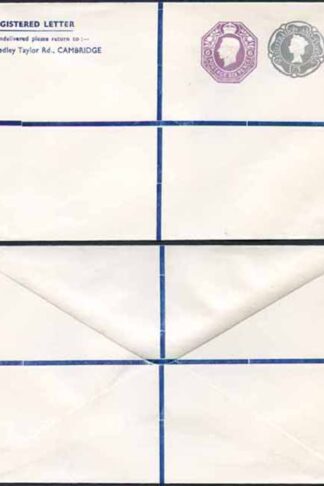KGVI and QEII 6d and 1/9 Compound PRIVATE Registered Envelopes RSP10 Size N