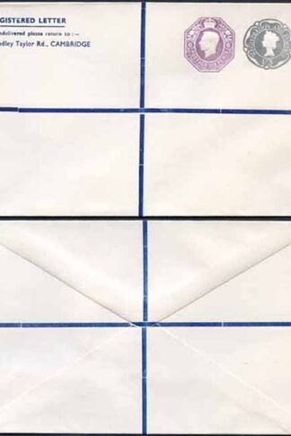 KGVI and QEII 6d and 1/9 Compound PRIVATE Registered Envelopes RSP10 Size N