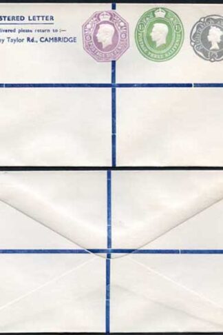 KGVI and QEII 6d 1 1/2d and 1/3 Compound PRIVATE Registered Envelope RSP11 Size