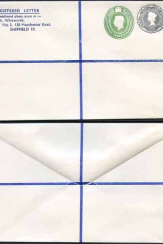 KGVI and QEII 1 1/2d and 1/9 Compound PRIVATE Registered Envelopes RSP13 Size N