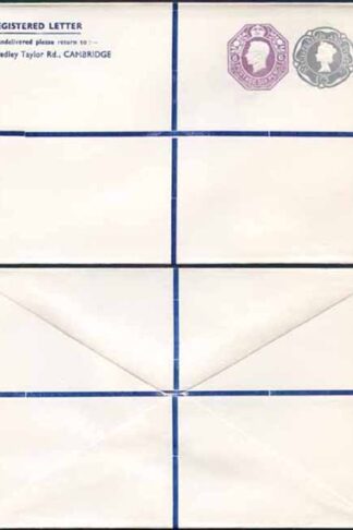 KGVI and QEII 6d and 1/9 Compound PRIVATE Registered Envelopes RSP10 Size N