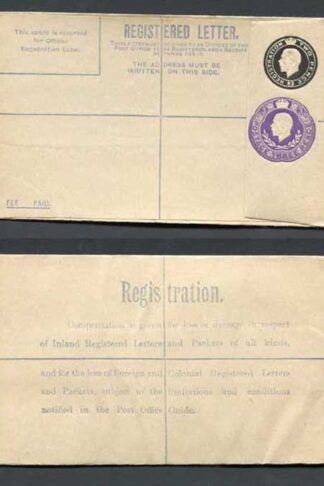 RP35b KGV 2d and 3d Compound Registered Envelope Size G Flap 7 Mint