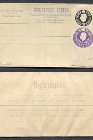RP35b KGV 2d and 3d Compound Registered Envelope Size G Flap 7 Mint