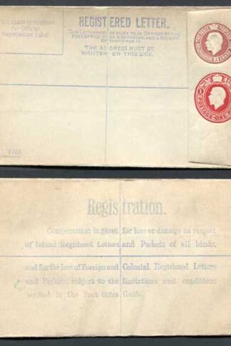 RP32b KGV 3d and 1d Compound Registered Envelope Size G Format RF9b Mint