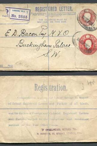 RP32a KGV 3d and 1d Compound Registered Envelope Size G Format RF9a Used