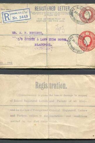 RP32a KGV 3d and 1d Compound Registered Envelope Size G Format RF9a Used