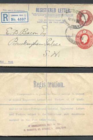 RP32a KGV 3d and 1d Compound Registered Envelope Size G Format RF9a Used