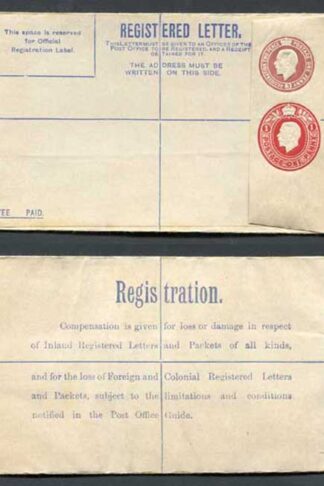 RP32a KGV 3d and 1d Compound Registered Envelope Size G Format RF9a Mint