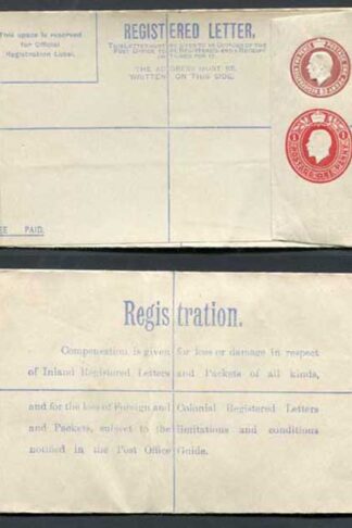 RP32a KGV 3d and 1d Compound Registered Envelope Size G Format RF9a Mint