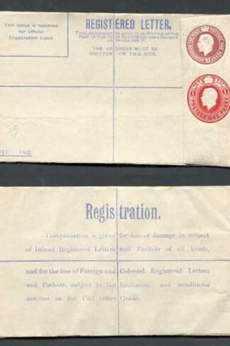 RP32a KGV 3d and 1d Compound Registered Envelope Size G Format RF9a Mint