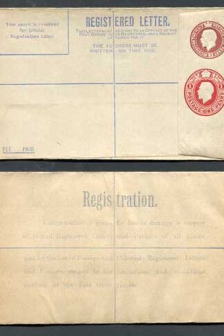 RP32a KGV 3d and 1d Compound Registered Envelope Size G Format RF9a Mint
