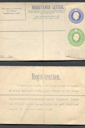 RP33b KGV 3 1/2d and 1/2d Compound Registered Envelope Size G Flap type 7 Mint