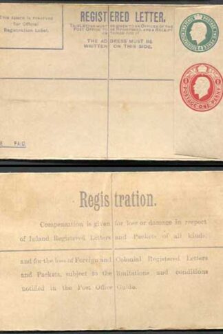 RP37 KGV 4d and 1d Compound Registered Envelope Size G Mint