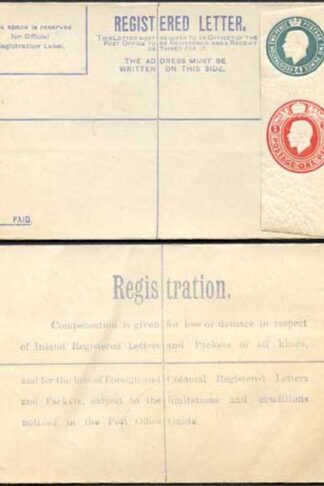 RP37 KGV 4d and 1d Compound Registered Envelope Size G Mint