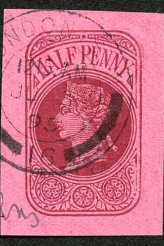 LO70E QV Admiralty 1/2d on Deep Pink Paper From Artificer Enrolment Form Mint