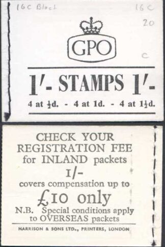 K3 1/- Wmk Crowns Back Cover 10 Pound Only. Overseas letter rate 4d. No Date