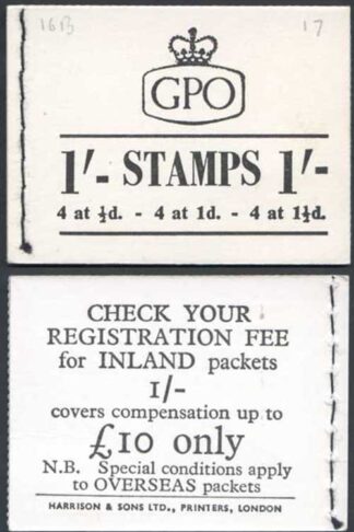 K3a 1/- Wmk Crowns Back Cover 10 pound only. Overseas letter rate 4d