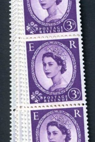 S79 3d Deep Lilac Crowns Wmk U/M Coil Strip 59