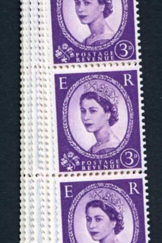 S79 3d Deep Lilac Crowns Wmk U/M Coil Strip 49