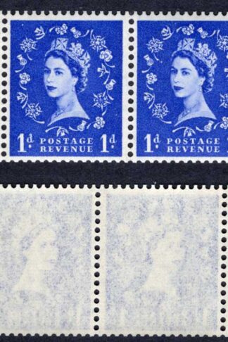 SB28 1d Edward Wmk Booklet Pane of 2 U/M Cylinder 1 Dot