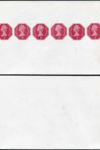 WSP153 QEII 1p x SIX on Stamped to Order Newspaper Wrapper Mint Approx 204x260mm