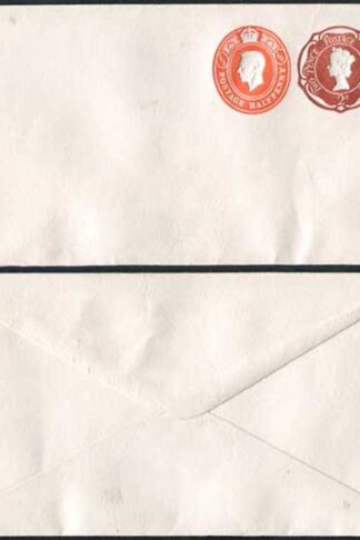 ESC971 QEII 2d and KGVI 1/2d Compound Stamped to Order Envelope Approx 89mmx152
